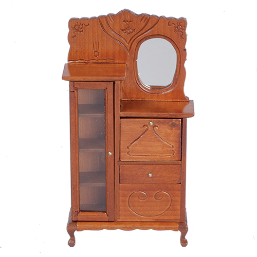 Victorian Curio Desk Cabinet, Walnut